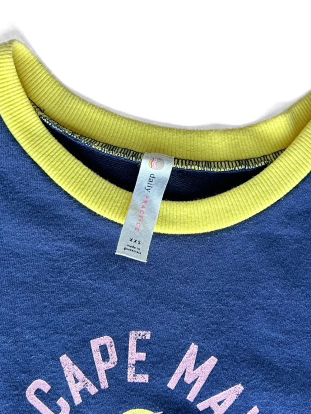 Daily Practice x Anthropologie Shrunken Vintage Sweat Tee Cape May Size XXS EUC